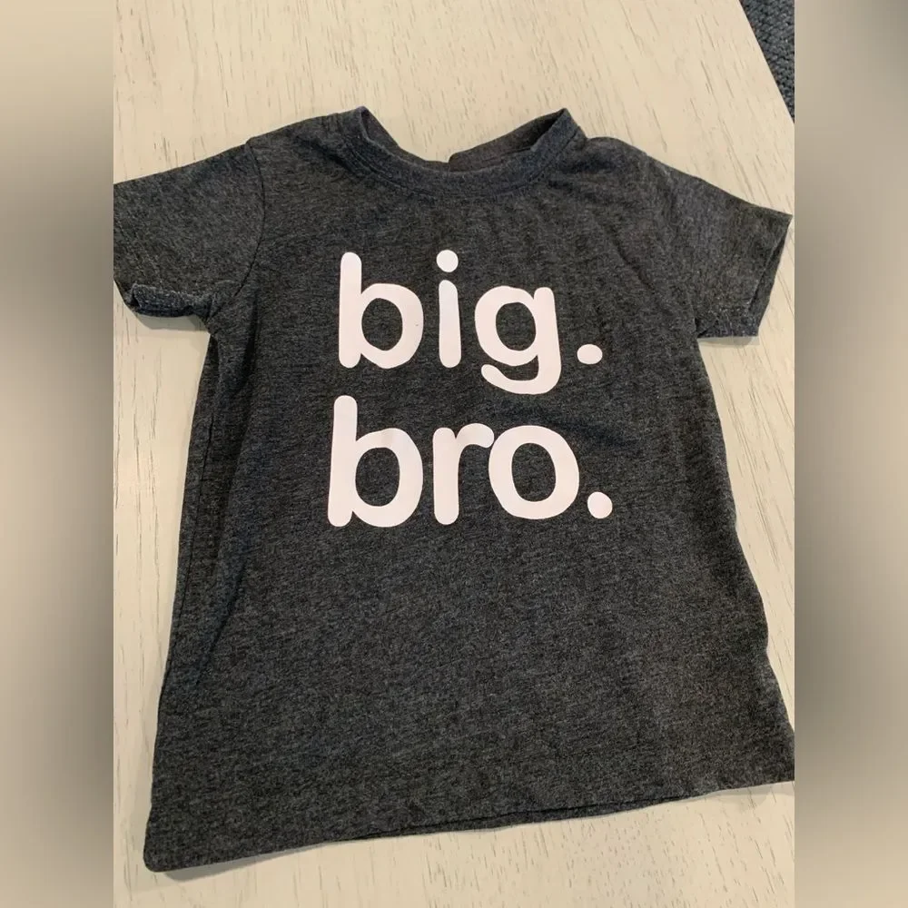 Big Bro and Best Brother Kids T-Shirts - Red and Black - Picture 2 of 8
